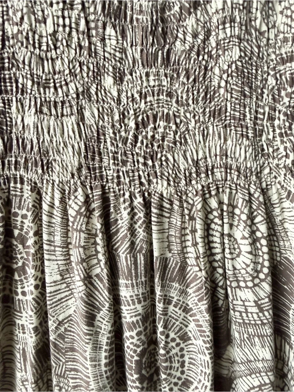 Sleeveless Smocked Waist Midi Dress in Light Taupe - Picture 4 of 10